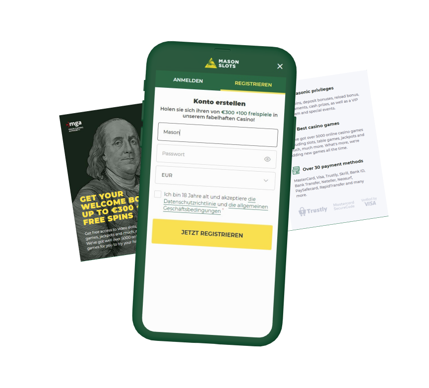MasonSlots CASINO Registratiestappen